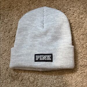 PINK Victoria's Secret  Gray Beanie